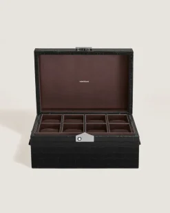 Sammler-Box für Uhren aus Leder mit Krokoprägung - Schwarz - Papier - MB135998 - Sammlerboxen