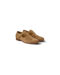 Sandale Fisherman aus Kalbswildleder Brown