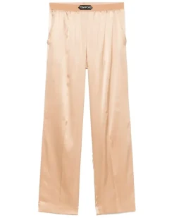 Satin-Pyjamahose - Nude