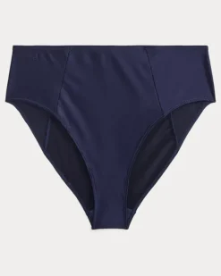 Satin-Slip mit hoher Leibhöhe Blue