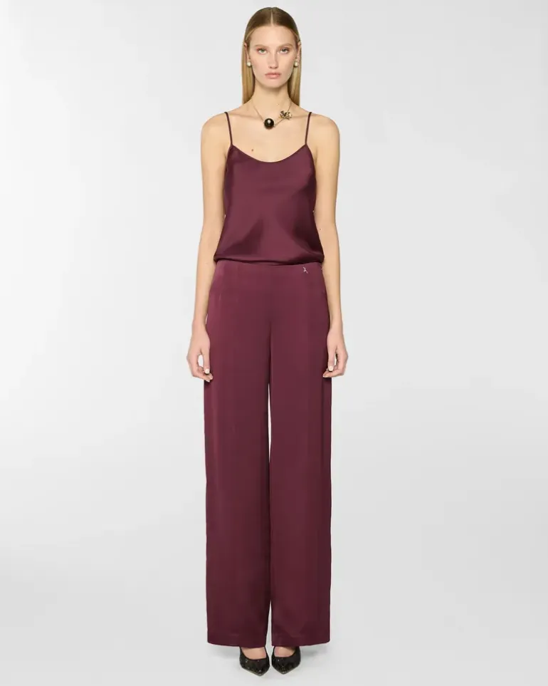Satin top with thin straps Purple