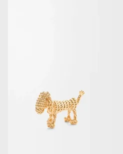 Sausage Dog Brooch Mujer Gold