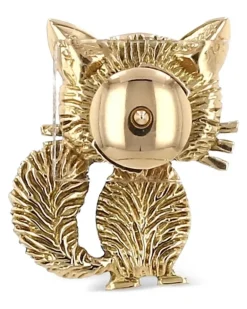 1980s Brosche mit Katze - Gold