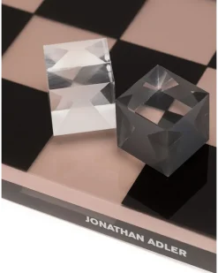 Schachspiel mit transparenten Figuren - Schwarz