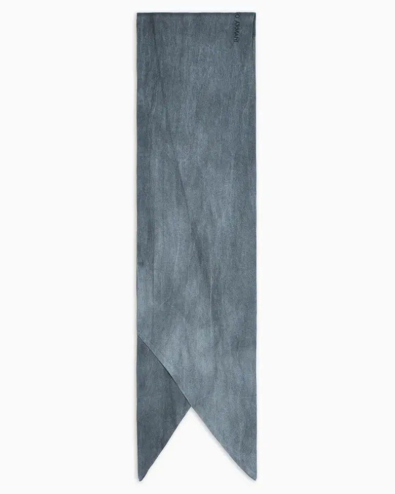 Schal aus Satin Grau