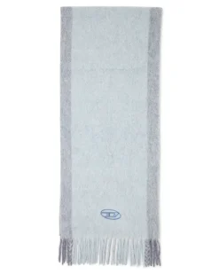 Schal aus Wollmischung mit kontrastierenden Streifen - Schals - Herren - Blau