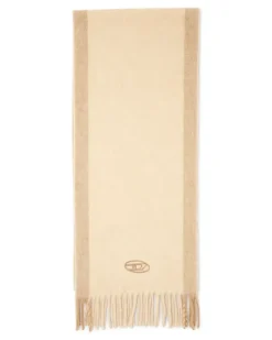 Schal aus Wollmischung mit kontrastierenden Streifen - Schals - Herren - Beige