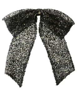 Schleife mit Pailletten - Schwarz