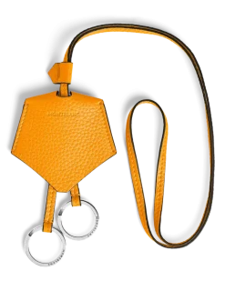 Schlüsselanhänger aus Grain Leder - Safranorange - Leder - MB221833 - Schlüsselringe & Schlüsseletuis