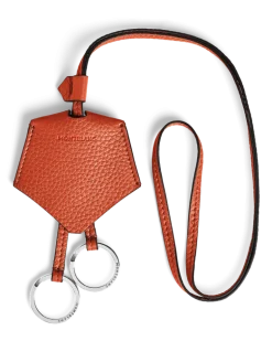Schlüsselanhänger aus Grain Leder - Mandarine - Leder - MB221837 - Schlüsselringe & Schlüsseletuis