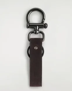 Schlüsselanhänger Aus Veloursleder Braun