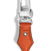 Schlüsselanhänger mit Federdetail aus Sartorial Leder - Mandarine - Leder - MB221510 - Schlüsselringe & Schlüsseletuis