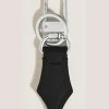 Schlüsselanhänger mit Federdetail aus Sartorial Leder - Schwarz - Leder - MB220357 - Schlüsselringe & Schlüsseletuis