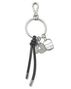 Schlüsselanhänger mit Herz- und Taschenanhängern - Charms und Schlüsselanhänger - Damen - Silber