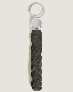Schlüsselanhänger mit Schlaufe aus Wildleder - Grün - Leder - MB221871 - Schlüsselringe & Schlüsseletuis