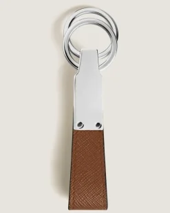 Schlüsselanhänger mit Schlaufe aus Sartorial Leder - Rehbraun - Leder - MB220399 - Schlüsselringe & Schlüsseletuis
