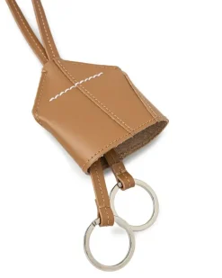 Schlüsselband aus Leder - Braun