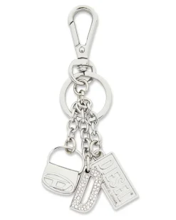 Schlüsselring aus Metall mit Logo-Charms - Charms und Schlüsselanhänger - Damen - Silber
