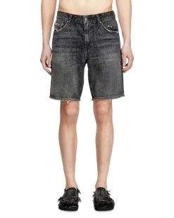 Schmal geschnittene Shorts aus Denim - Denim Kurze Hose - Herren - Schwarz