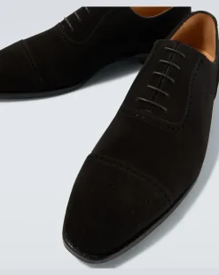 Schnürschuhe Adam aus Veloursleder Schwarz