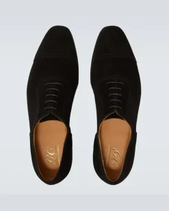 Schnürschuhe Adam aus Veloursleder Schwarz