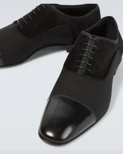 Schnürschuhe Greggo mit Leder Schwarz