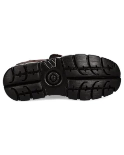 Schnürschuhe mit Plateausohle - Braun