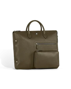 Schreibmappe Montblanc Companion Groß - Khaki - Leder - MB220193 - Tragetaschen