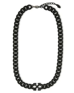 Schwarze Kettenhalskette mit Pfeil
