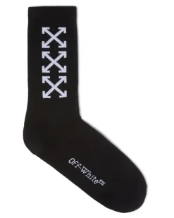 SCHWARZE LANGE SOCKEN MIT 3 PFEILEN
