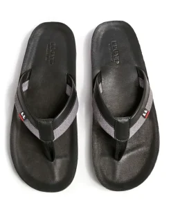 Schwarz Glattleder | Flip Flop