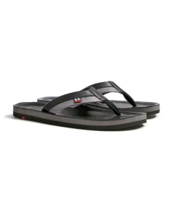 Schwarz Glattleder | Flip Flop