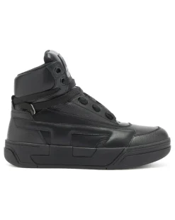 S-D-Ollie - High-Top-Sneaker aus Leder mit D-Logo - Sneakers - Herren - Schwarz