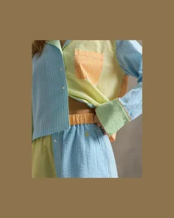Seersucker-Pyjama mit Boxershorts Multi