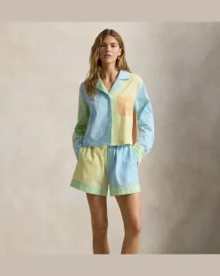 Seersucker-Pyjama mit Boxershorts Multi