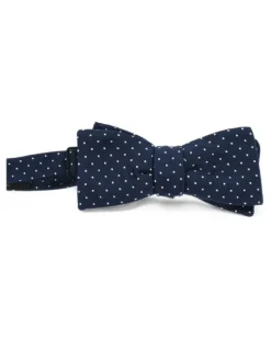 Seidenfliege mit Polka Dots - Blau