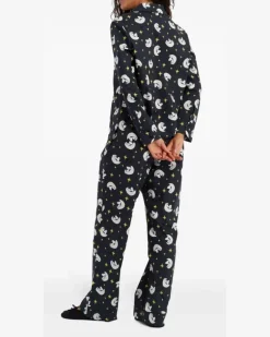 Seidenhemd im Pyjama-Stil - Schwarz