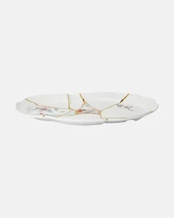 Servierplatte Kintsugi by Marcantonio Raimondi Malerba Weiß