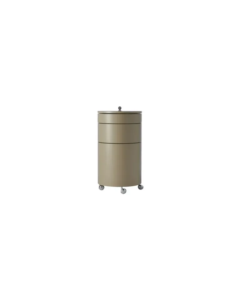 Servierwagen Barboy - Beige - mitteldichte bemalte Holzfaserplatte - Designer Verner Panton