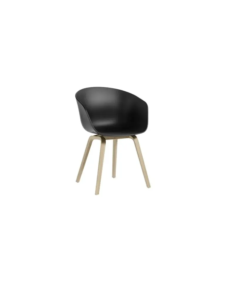 Sessel About a chair - Schwarz - Recyceltes Polypropylen - Designer Hee Welling