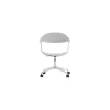 Sessel mit Rollen Mynt - Grau - Recyceltes Polypropylen - Designer Erwan Bouroullec