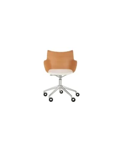 Sessel mit Rollen Smart Wood - Holz natur - Designer Philippe Starck