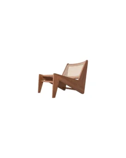 Sessel Pierre Jeanneret - Holz natur - Rattan-Geflecht - Designer Pierre Jeanneret