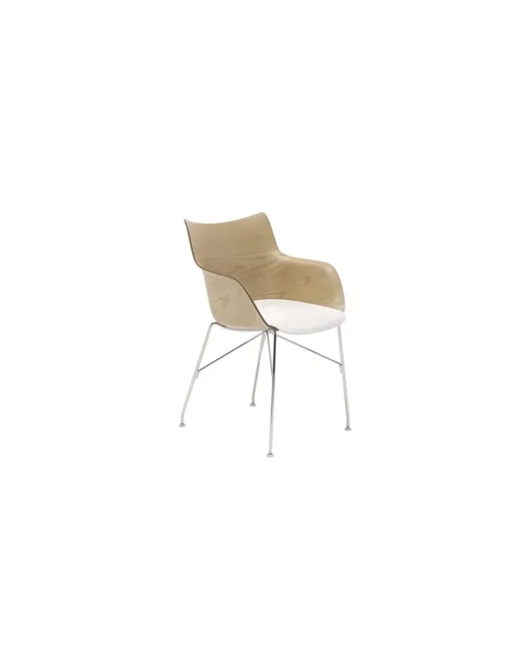 Sessel Smart Wood - Holz natur - Geformtes Sperrholz aus natürlicher Esch - Designer Philippe Starck