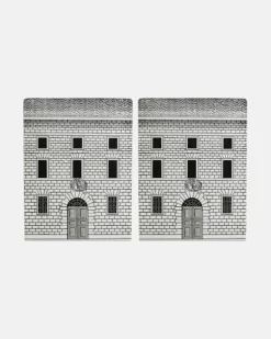 Set Architettura aus zwei Buchstützen Grau