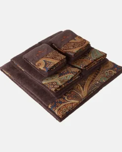 Set aus fünf Handtüchern Braun