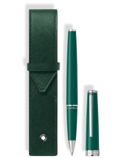 Set aus PIX Tiefgrün Rollerball & Etui Montblanc Envelope für 1 Schreibgerät - Dunkelgrün - Edelharz - MB135693 - Rollerballs
