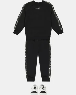 Set aus Sweatshirt und Jogginghose Schwarz