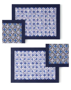 Set aus Tischunterlage und Serviette Blue