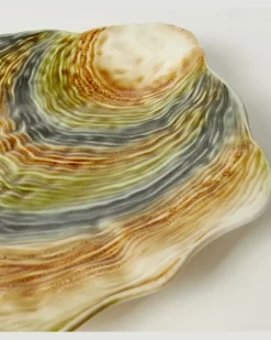 Set aus vier Beilagentellern Oyster & Scallops Multicolor